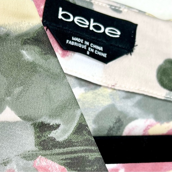 Bebe Sheer Dream  Floral Print Romper Cream/Pink Size 8 - Picture 6 of 7